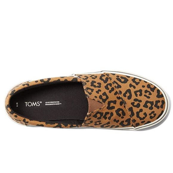 Toms Women's, Alpargata Fenix All Over Toffee Leopard Print Slip-On Womens 7.5 - Picture 2 of 3